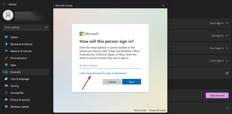 Win11中删除Microsoft帐户