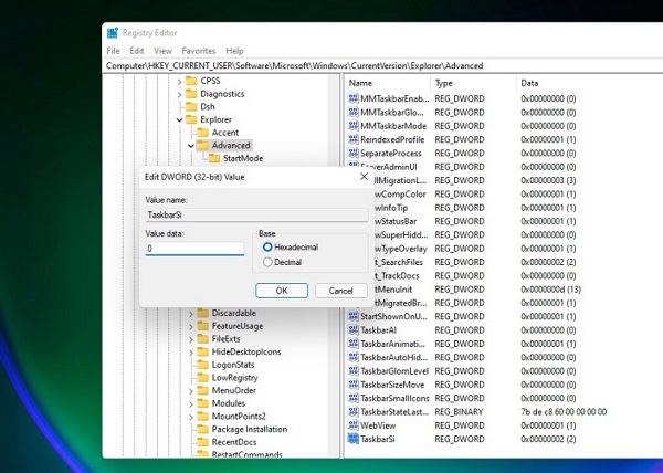 Win11任务栏大小怎么更改