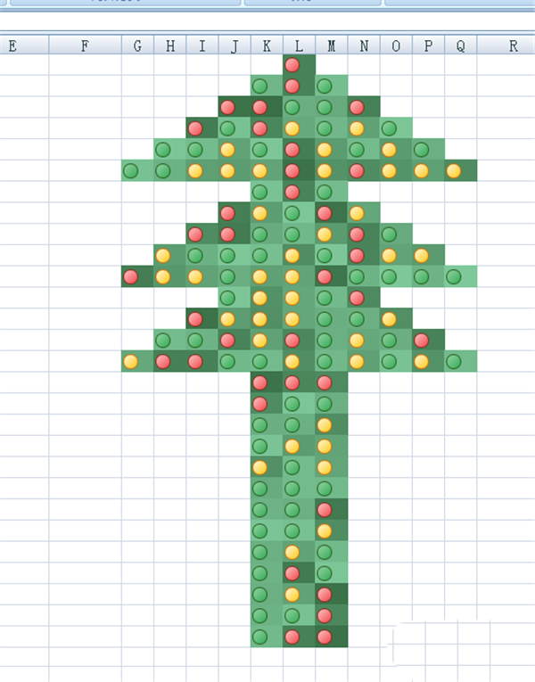如何使用Excel做圣诞树